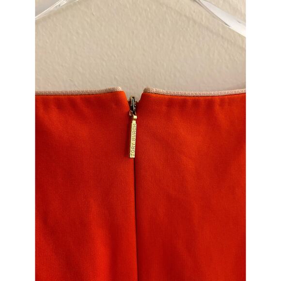 Tory Burch Orange Dress with Contrast Piping Style 18142400 - Picture 4 of 7